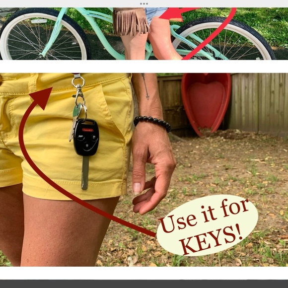 The Hip Klips cell pocket accessory, navy, 5-3/8" wide by 6-1/8" tall - Picture 3 of 5